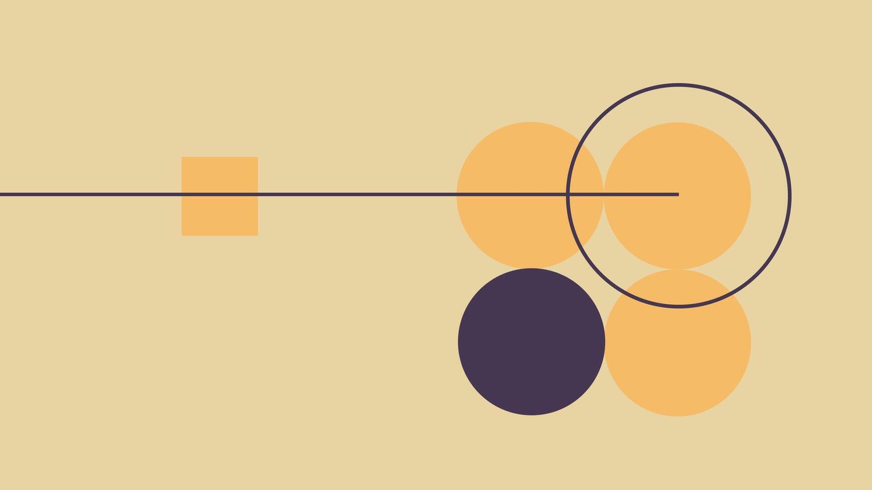 Creative Abstract Geometric Composition Circles vector