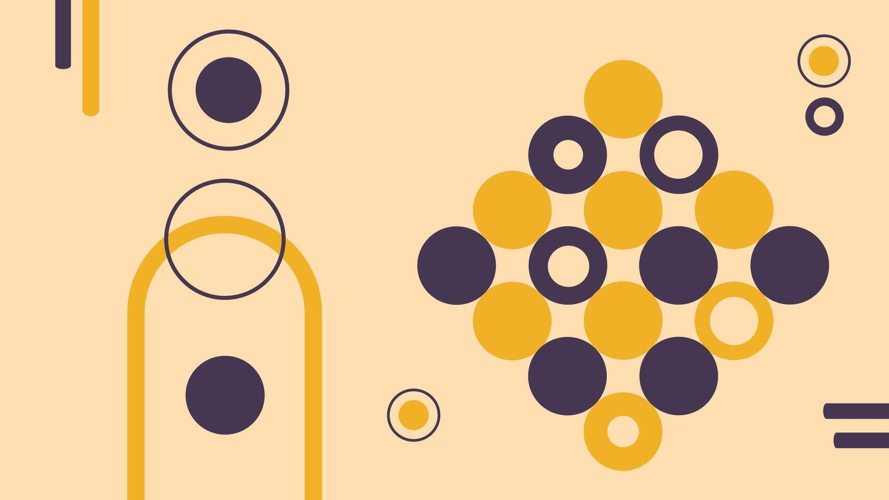 Creative Abstract Geometric Art with Circles vector