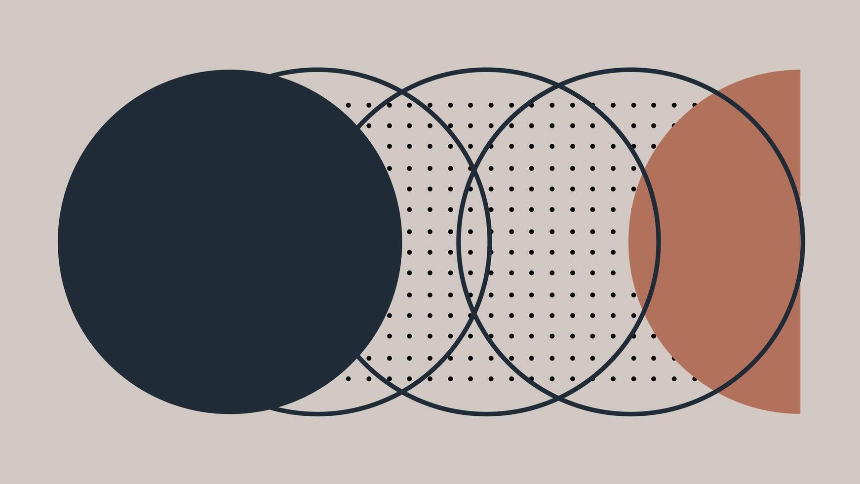 Modern Geometric Composition with Overlapping vector