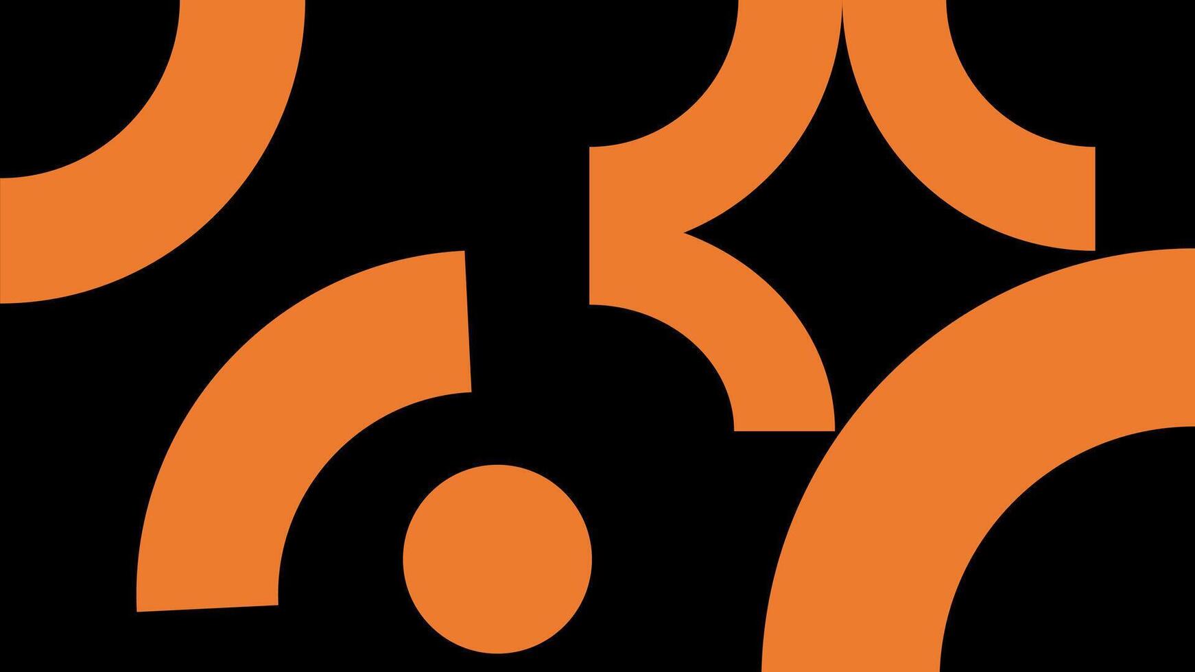 Bold Abstract Geometric Composition with Orange vector