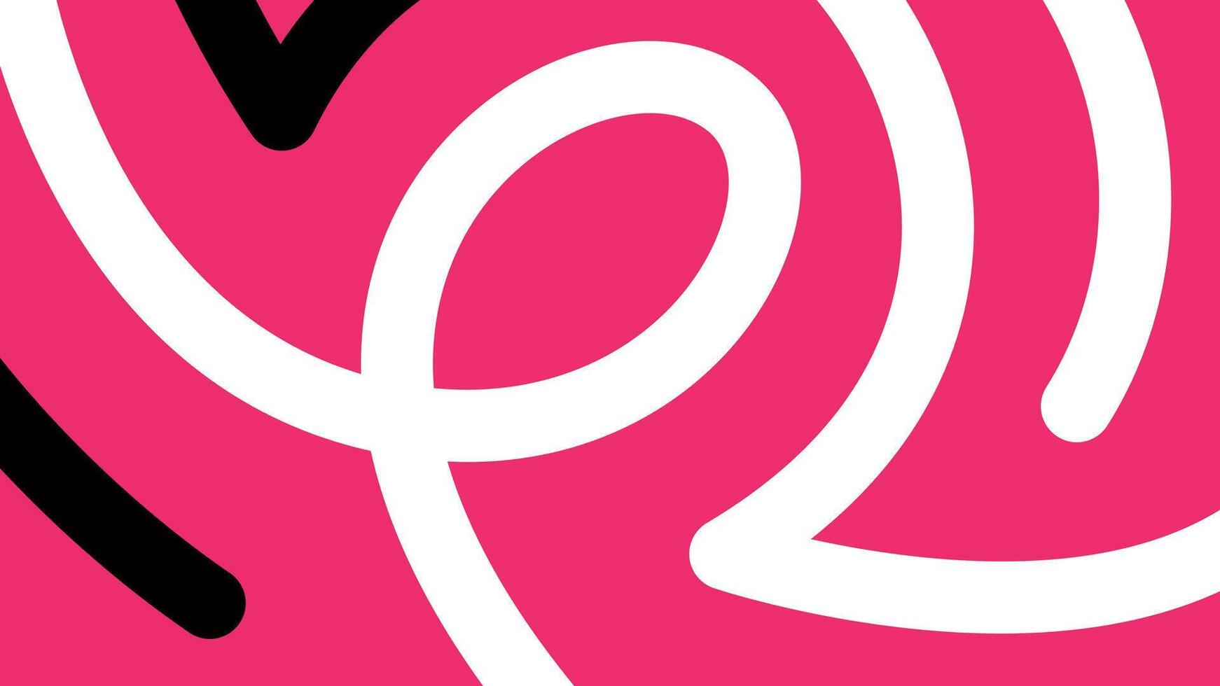 Funky Abstract Swirl Composition in Pink vector