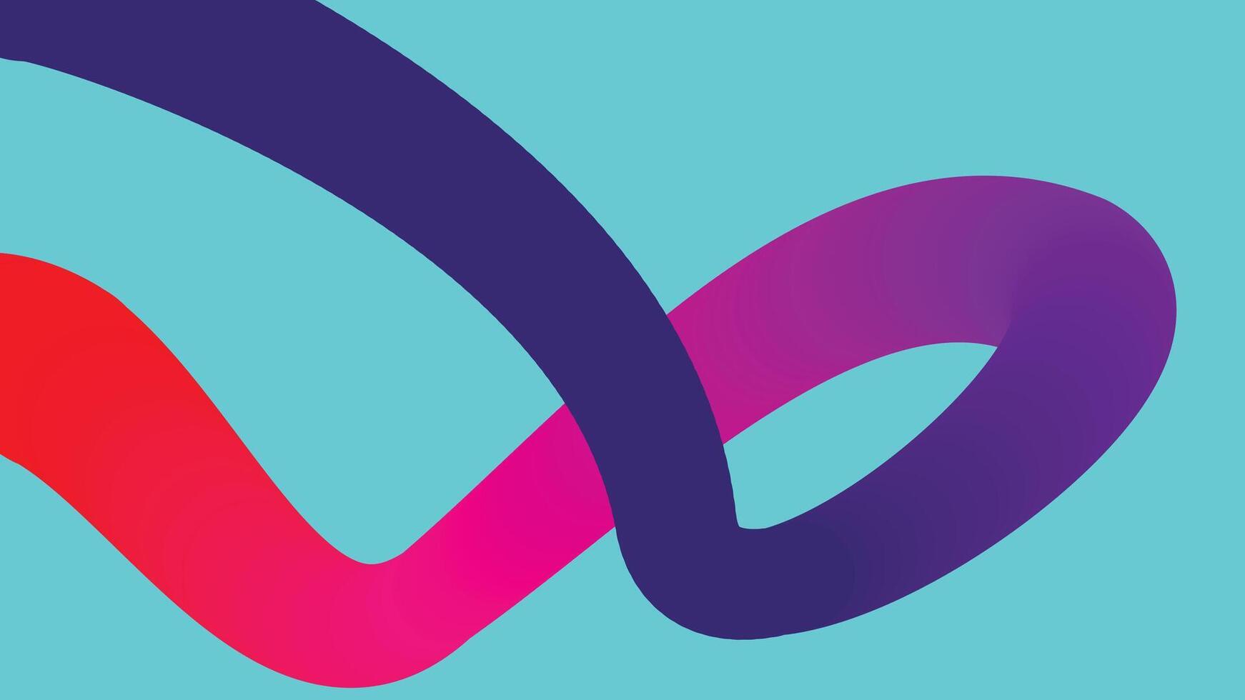 Colorful Abstract Stroke on Cyan Background vector