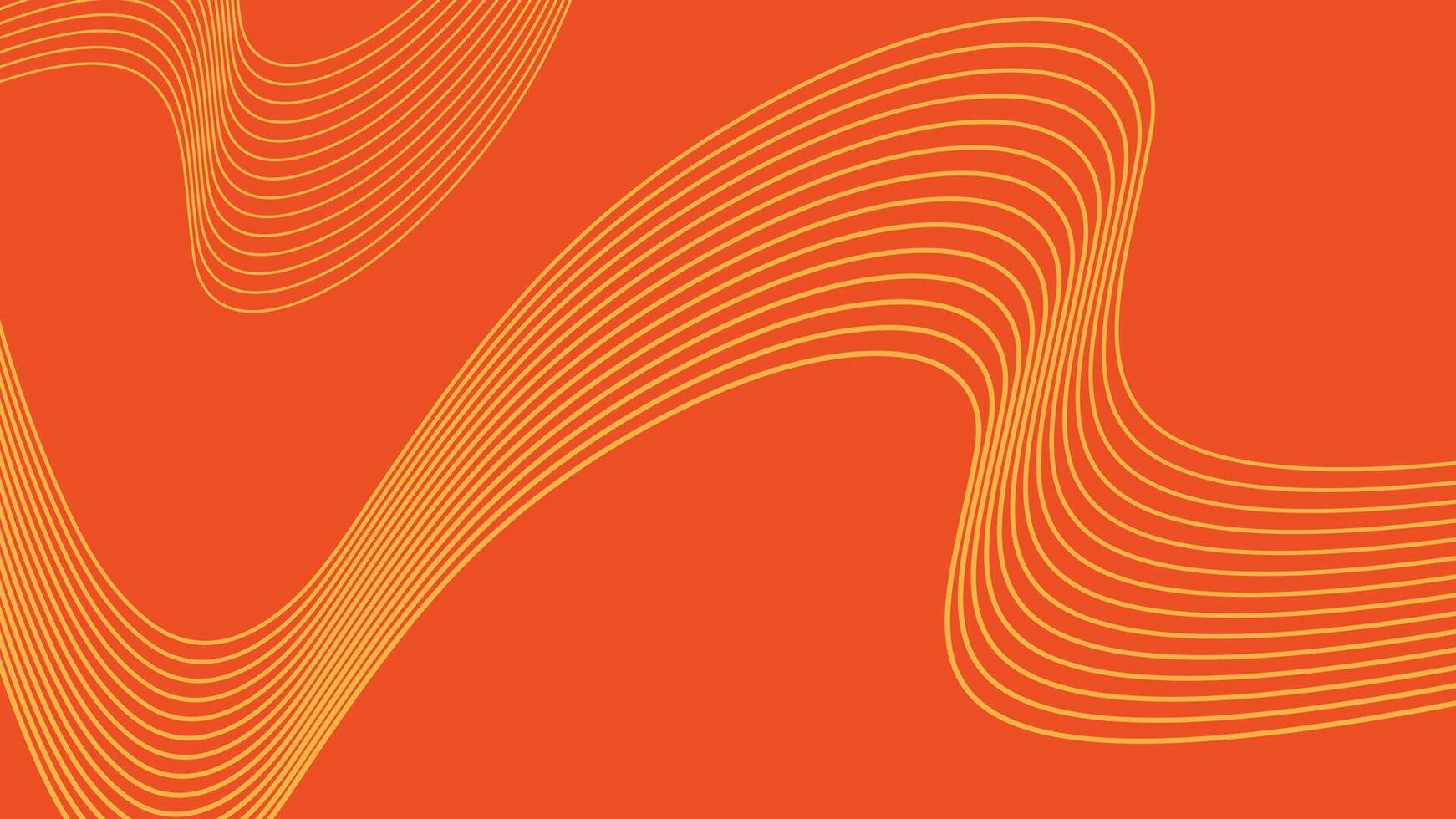 Abstract Orange With Flowing Yellow Background vector