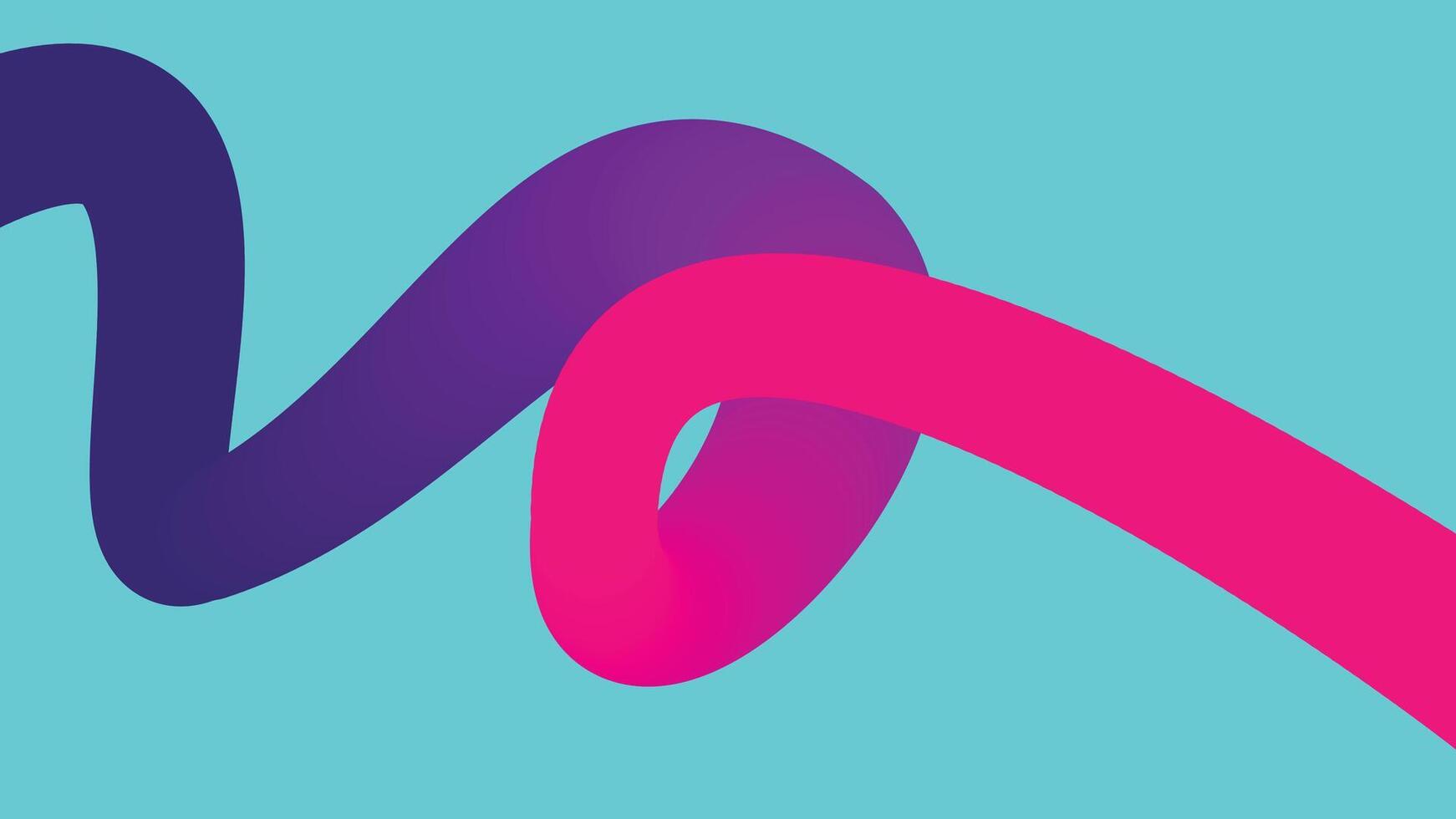 Twisted Neon Brushstroke Art Background vector
