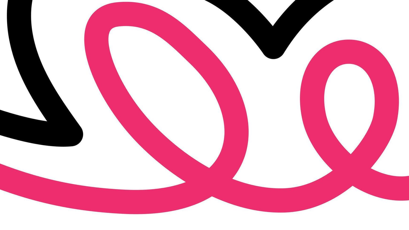 Looped Graphic Design on Bright Pink Background vector