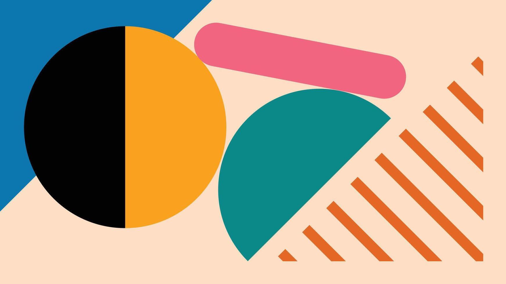Colorful Modern Abstract Design Bold Geometric vector