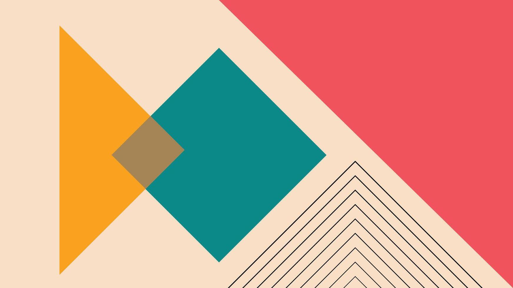 Creative Geometric Mix of Triangles and Diamonds vector