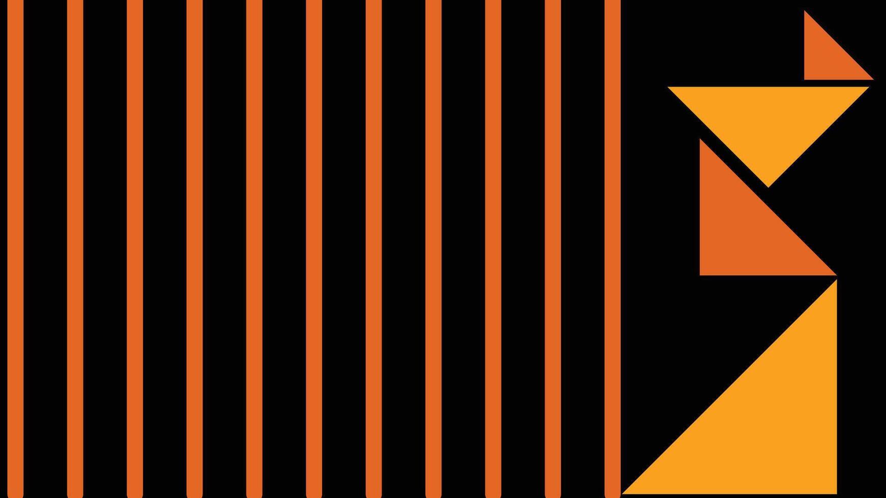 Bold Orange and Black Striped Geometric vector