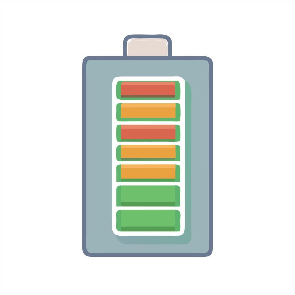 Flat battery object icon design vector