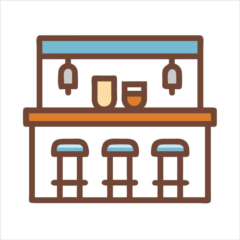 Flat bar icon design concept vector