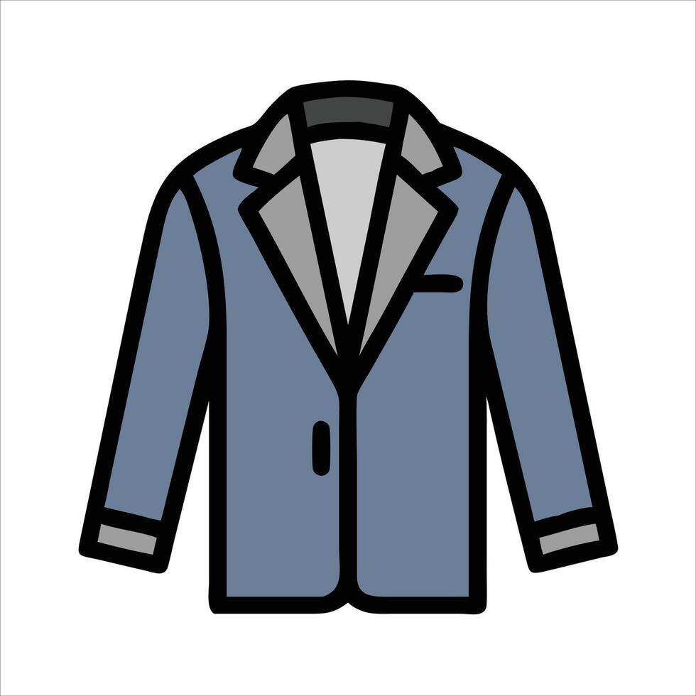 Flat blazer object icon design vector