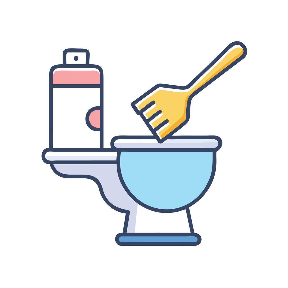 Flat toilet cleaning icon design vector