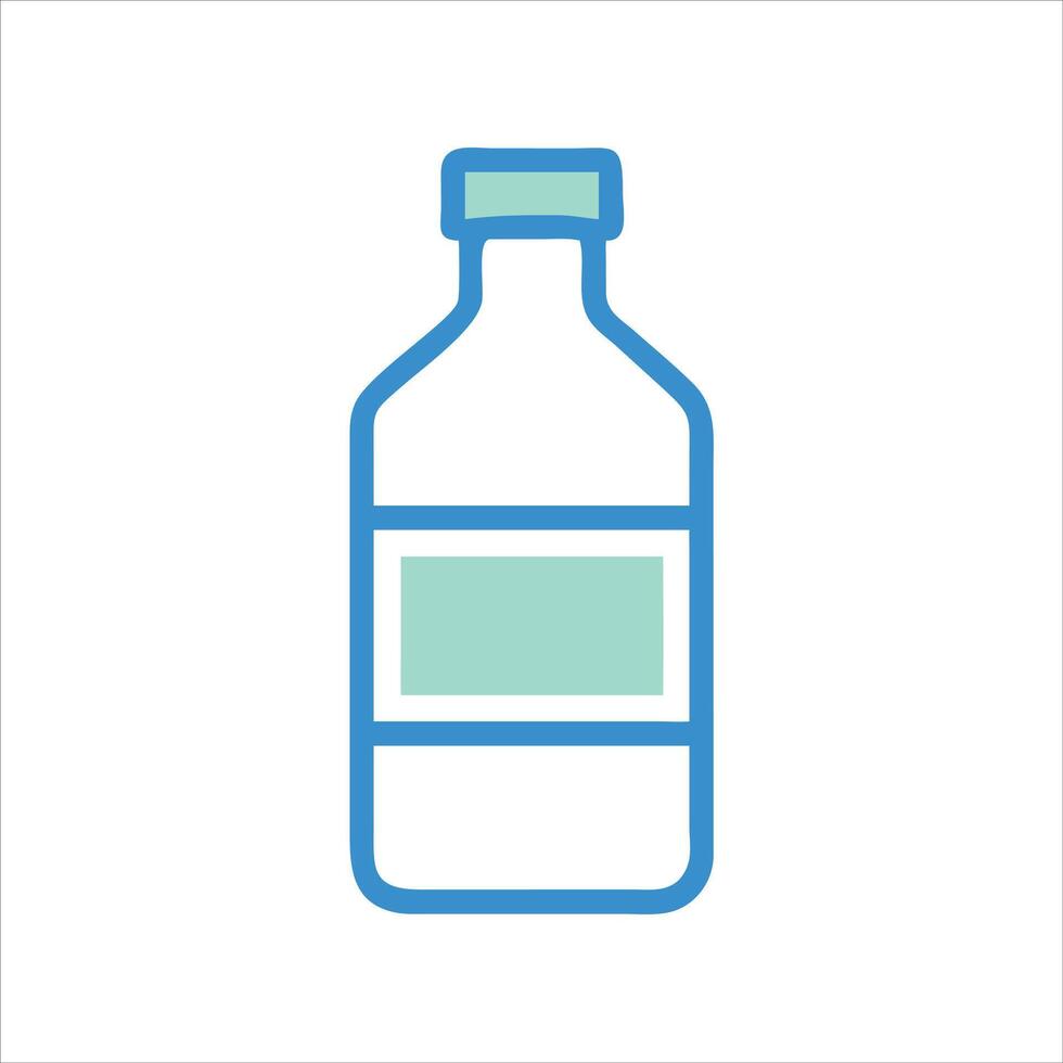 Flat milk bottle object icon design vector