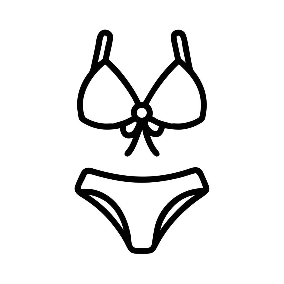 Drawing bikini icon vector