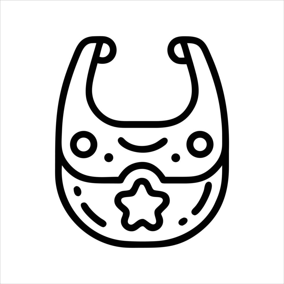 Napkin bib icon vector