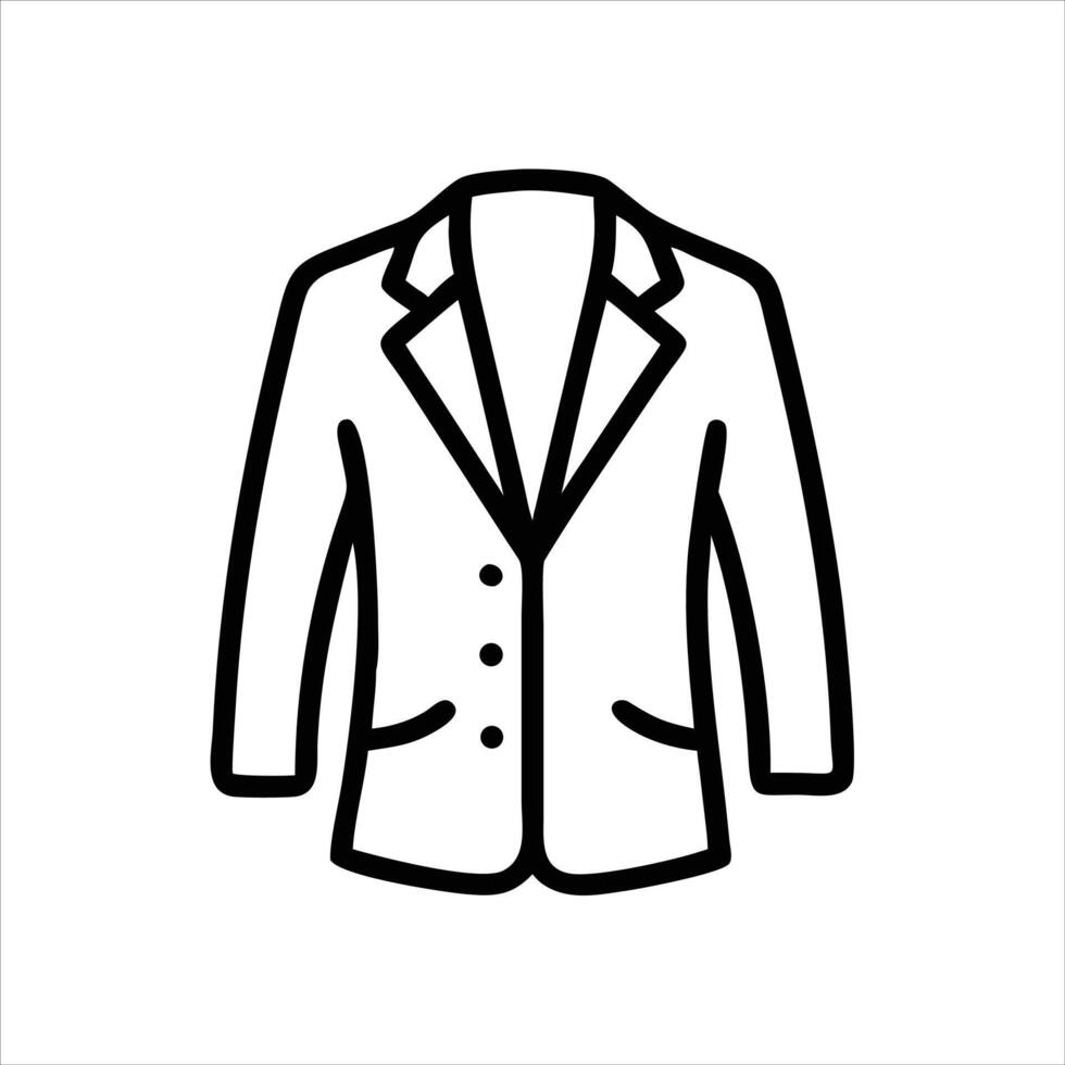 Blazer icon design black and white vector