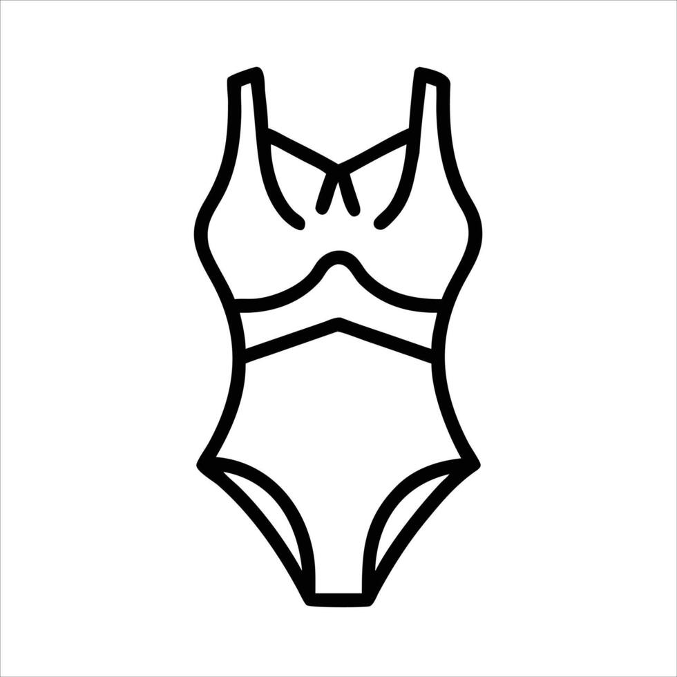 Stylish bikini icon design black and white vector