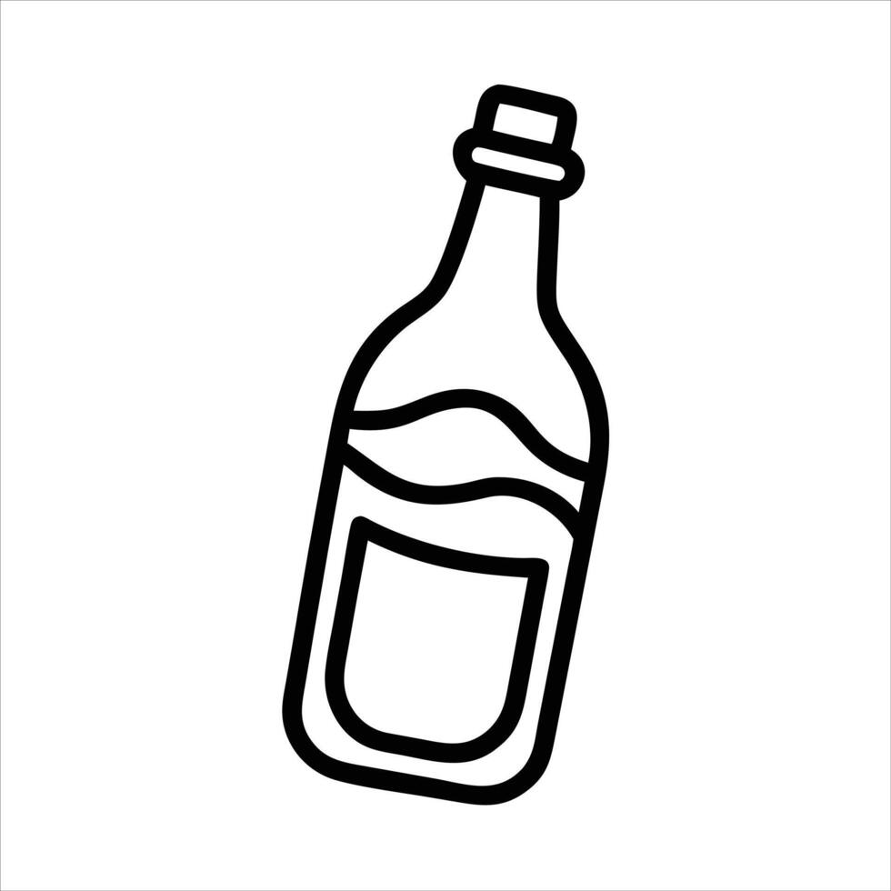Beer bottle icon vector