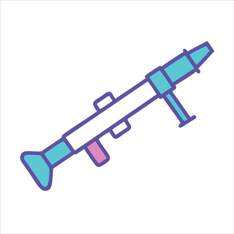 Flat toy gun object icon design vector