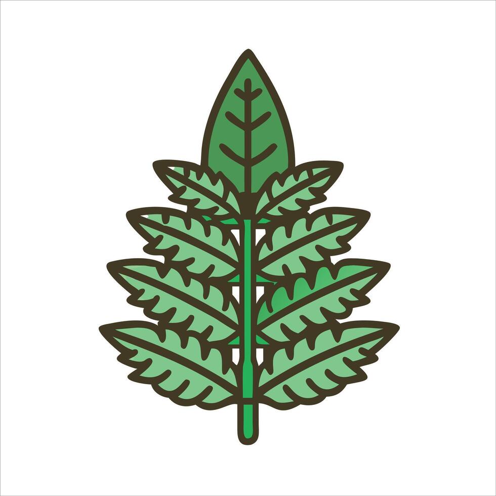 Flat green leaf icon design vector