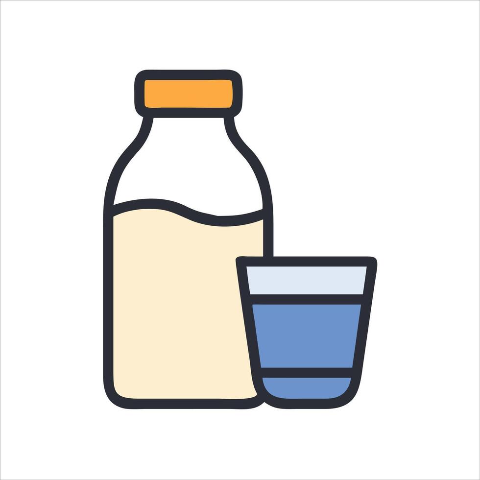 Flat medicine bottle icon vector