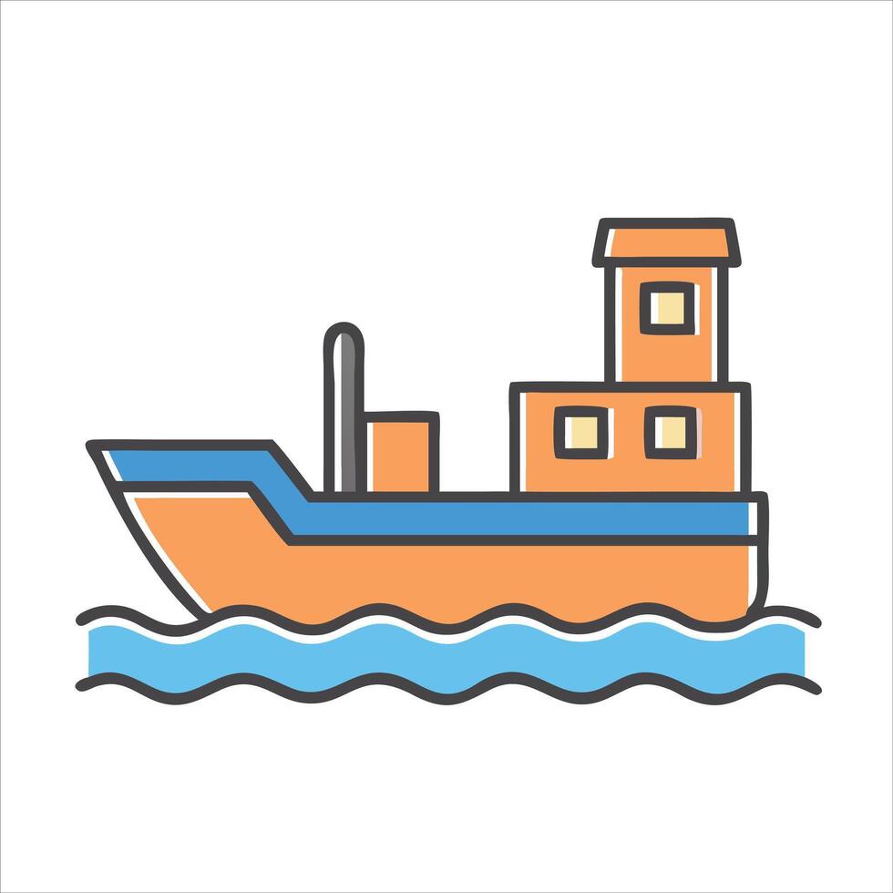 Flat ship icon design vector