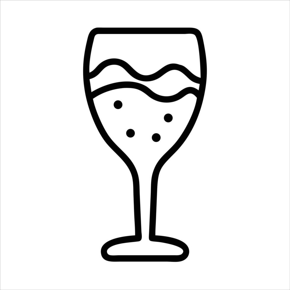 Wine glass icon design black and white vector