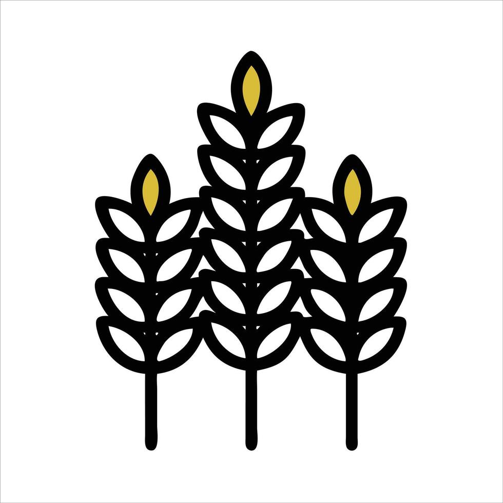 Flat grain icon design vector