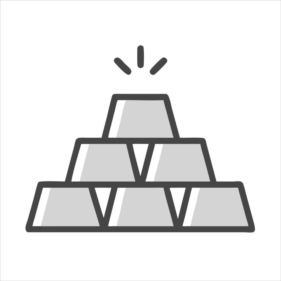 Bullion icon sticker vector