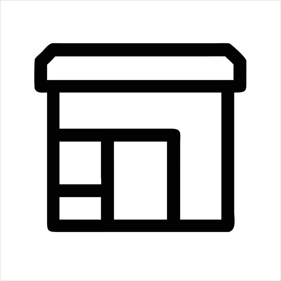 Shop icon design black and white vector