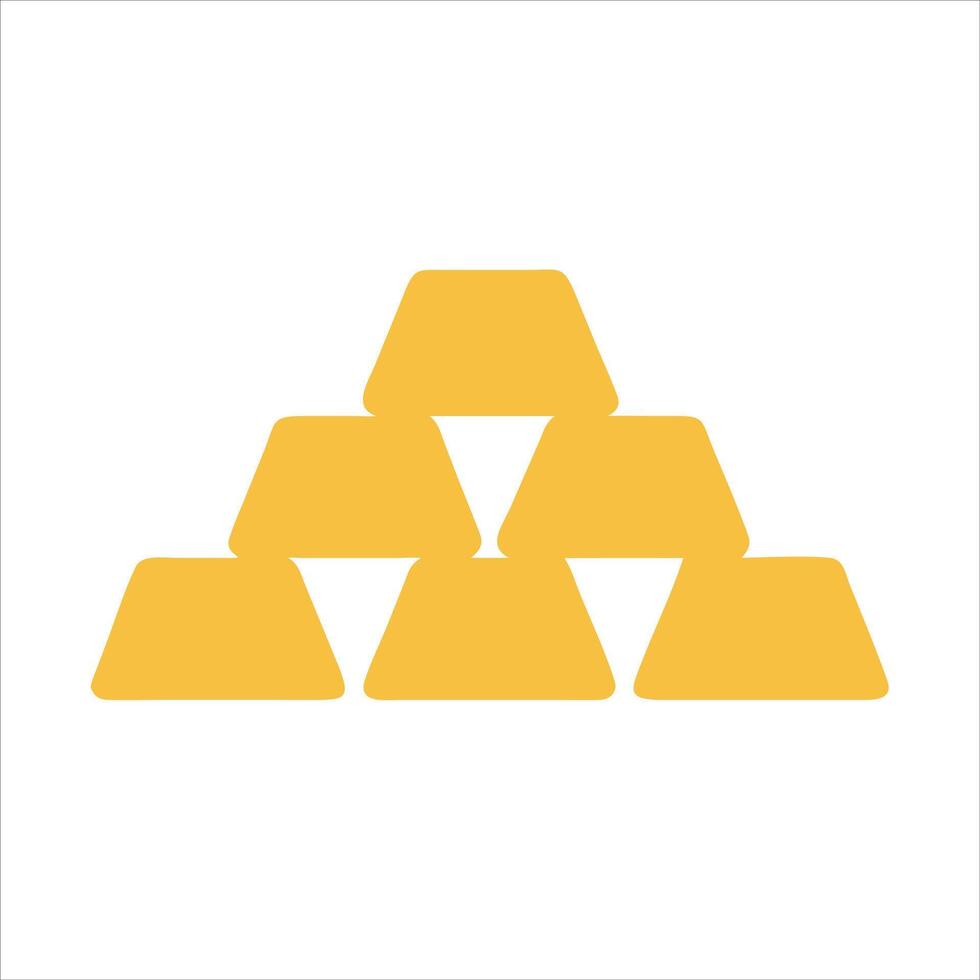 Flat bullion design icon vector