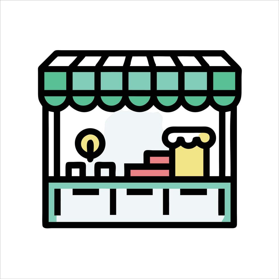 Shop icon sticker vector