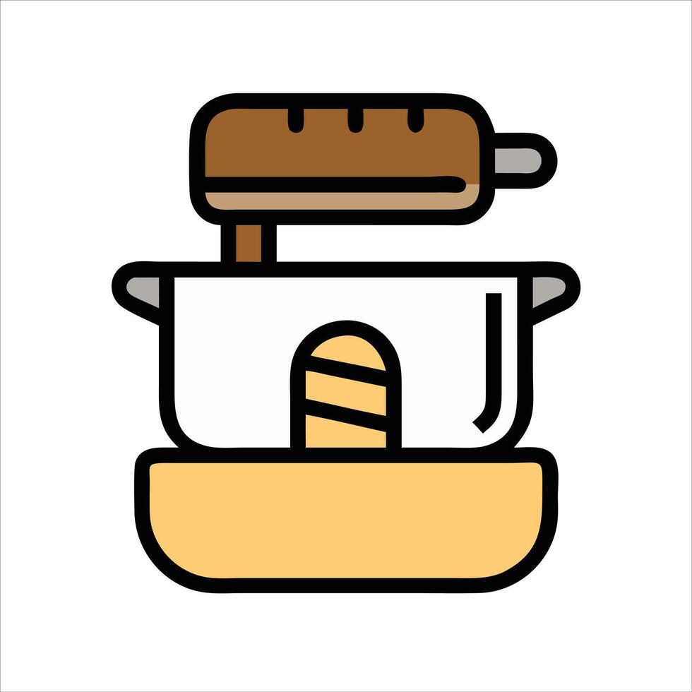 Old grinder icon vector