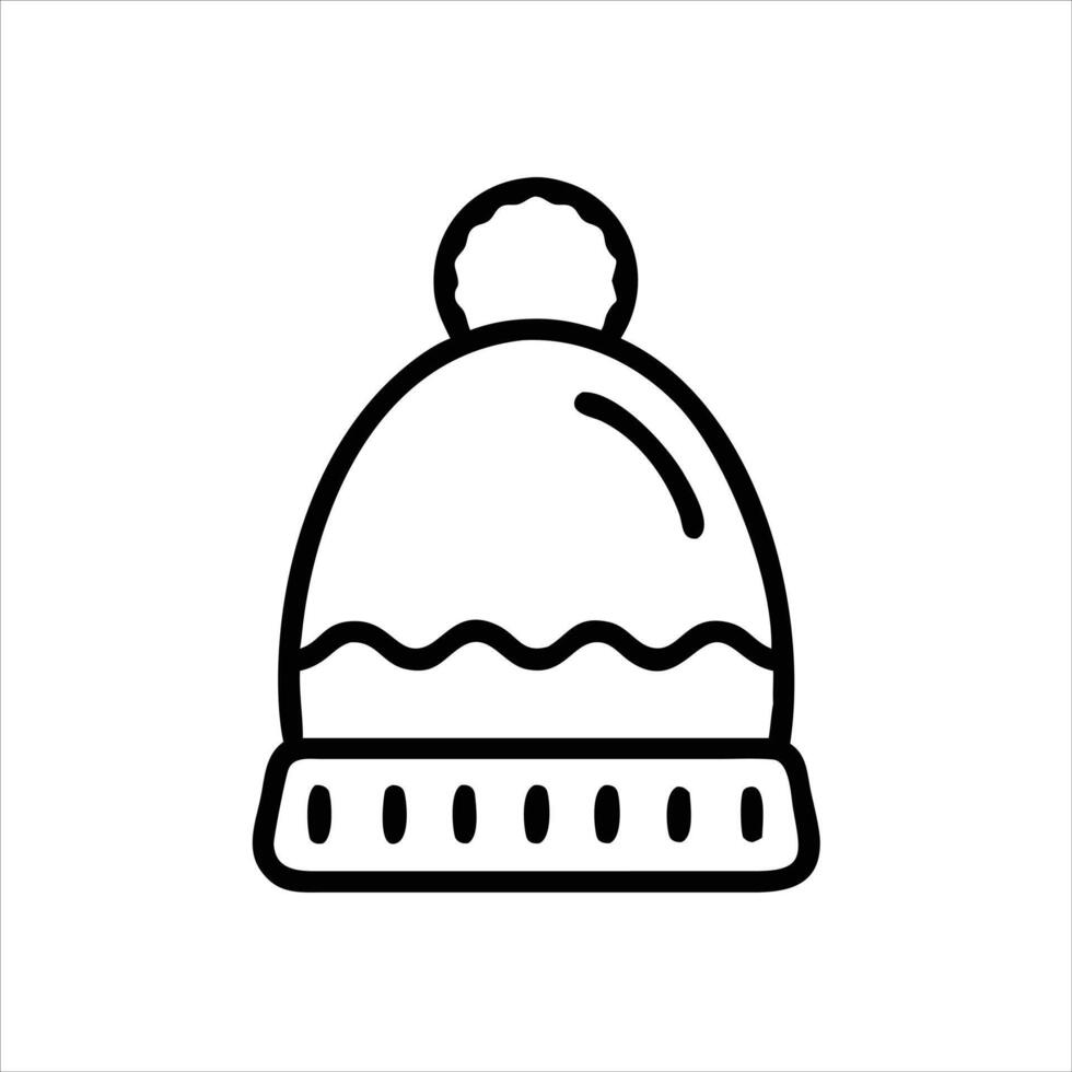 Winter cap icon vector