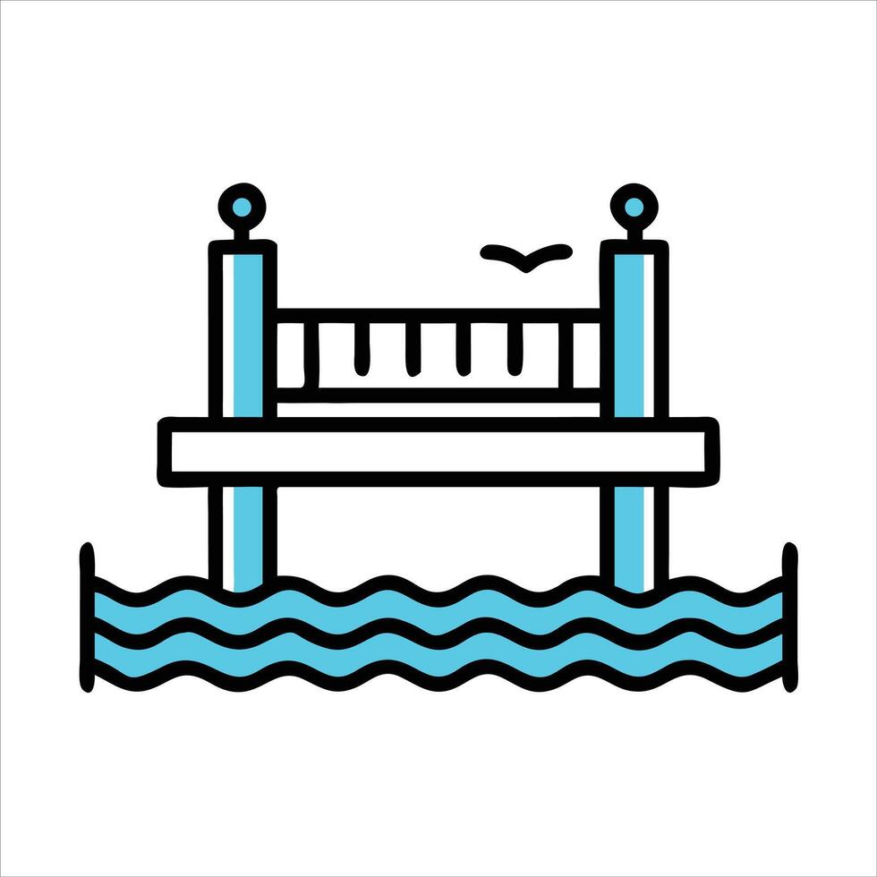 Bridge icon design vector