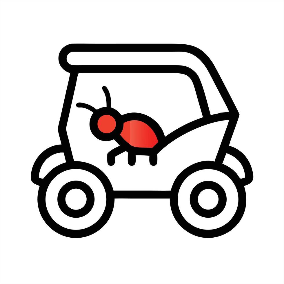 Beetle icon insect vector