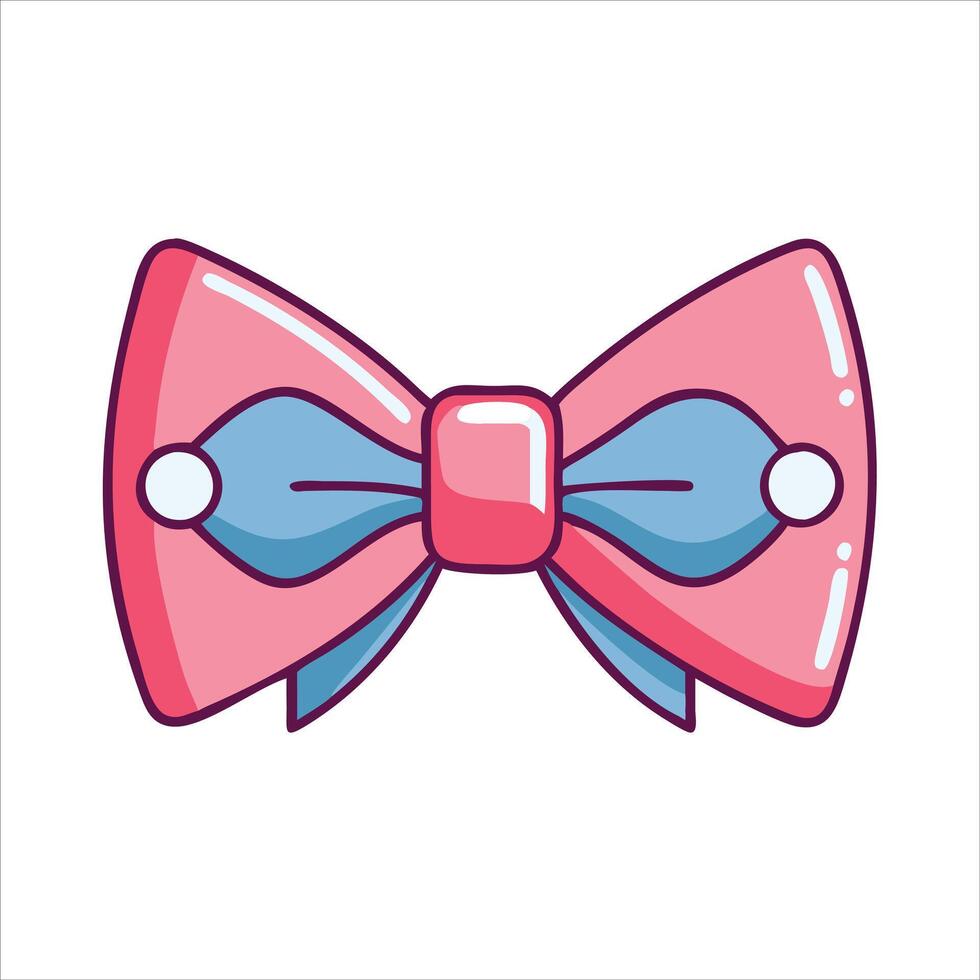 Cute bow design icon vector