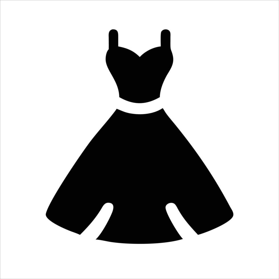 Elegant dress icon design black and white vector