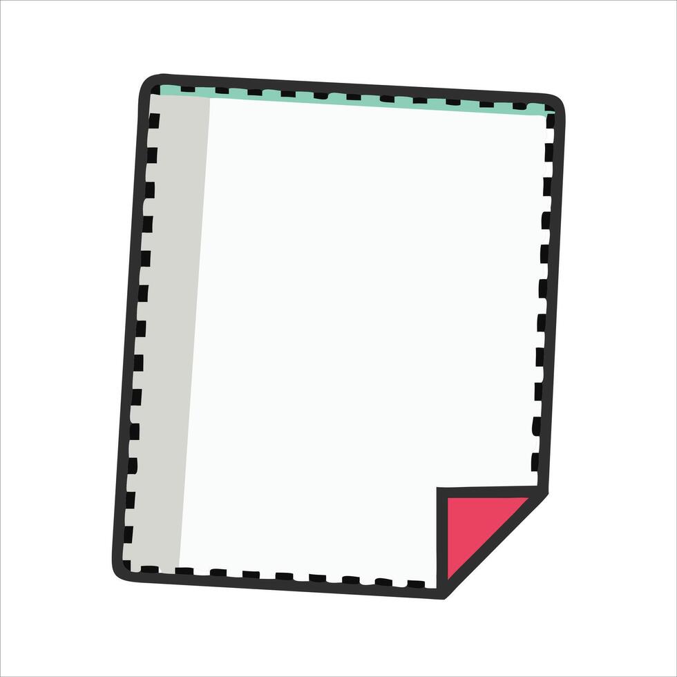 Flat blank paper object icon design vector