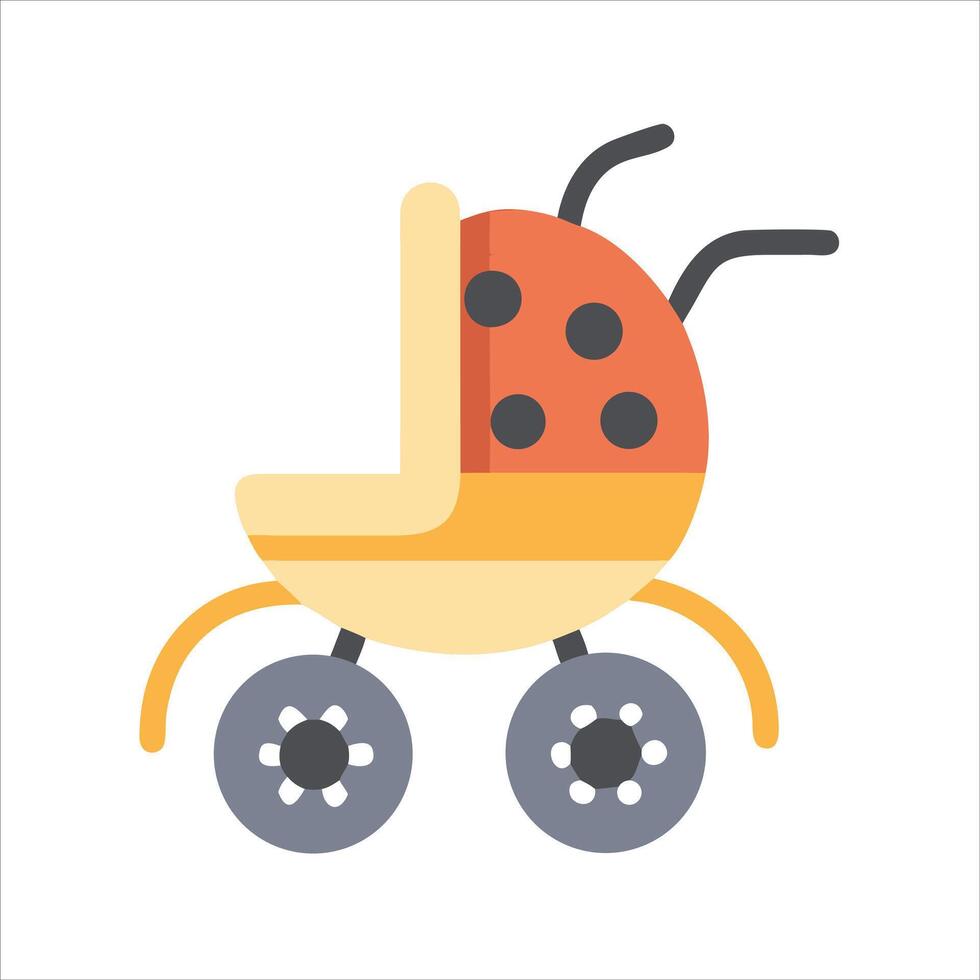 Flat buggy object icon design vector