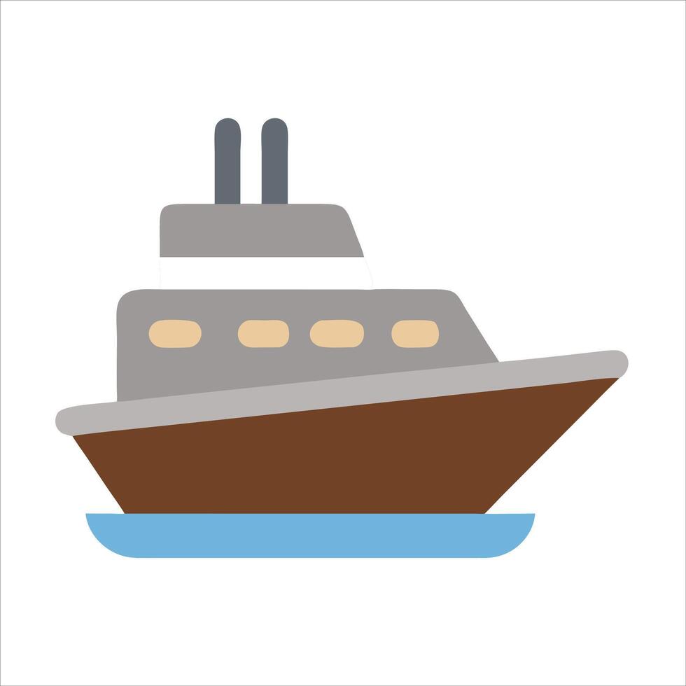Flat ship icon design concept vector