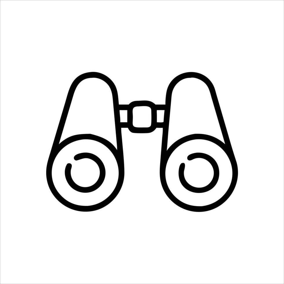 Binocular icon black and white concept vector