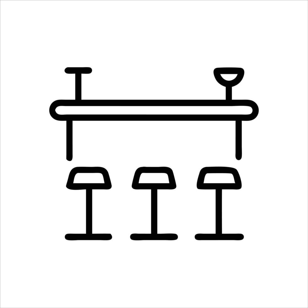 Bar icon design black and white vector