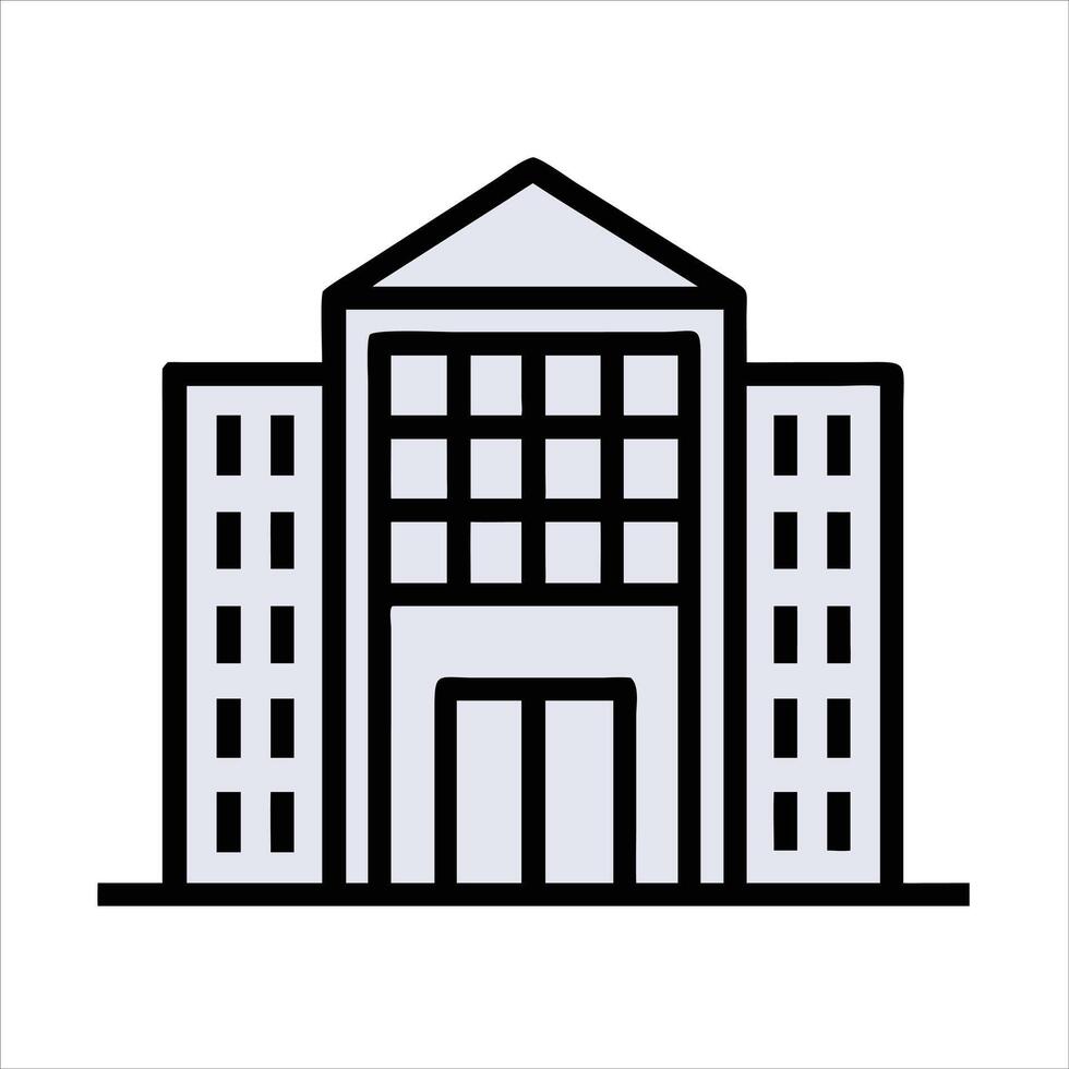 Flat building object icon design vector