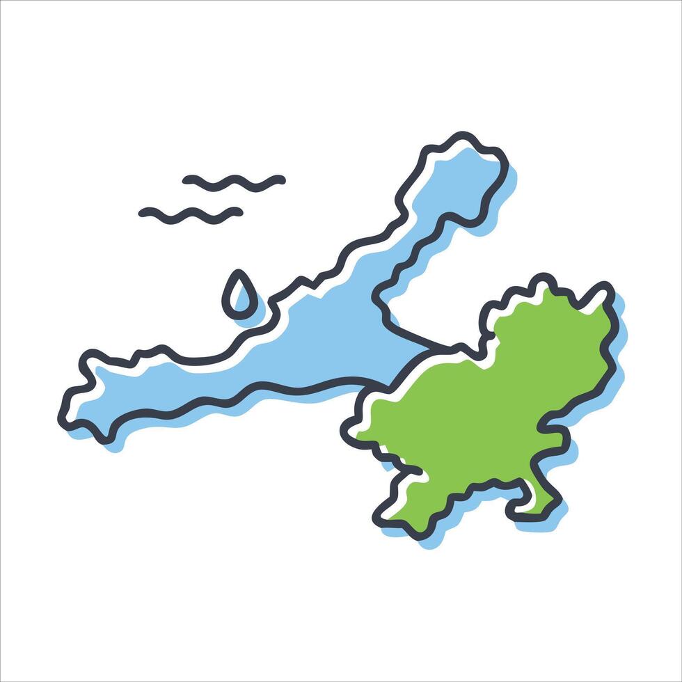 Flat map icon design vector