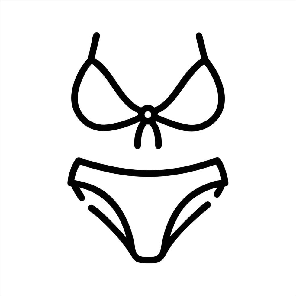 Bikini icon design black and white vector