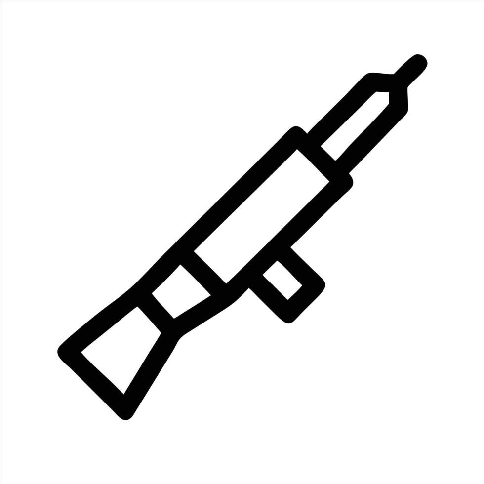 Gun icon design black and white vector