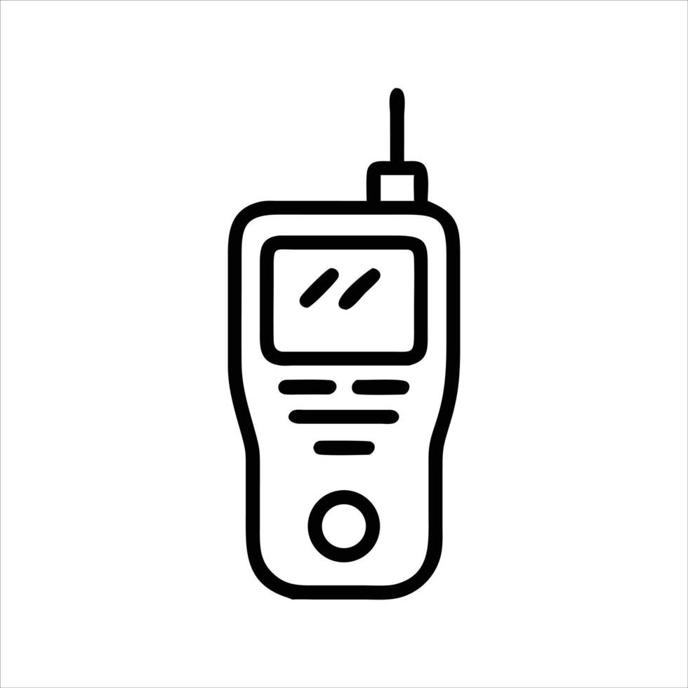 Beeper icon design black and white vector