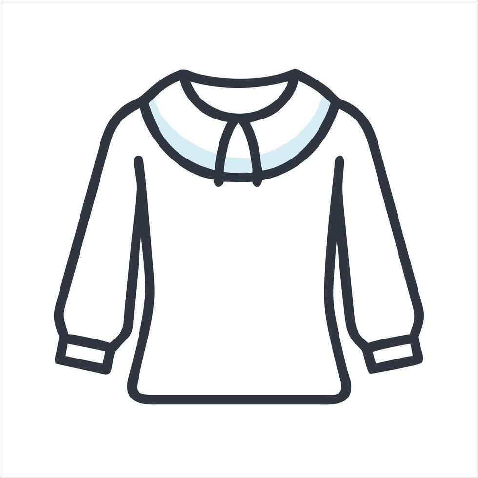 Flat stylish blouse icon design vector