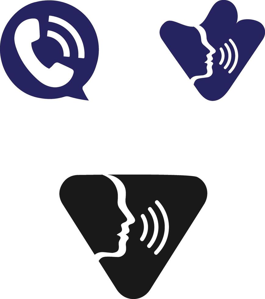 Voice and speech logo vector